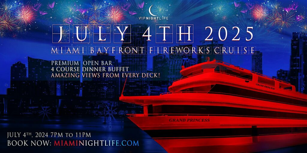 July Miami Fireworks Party Cruise