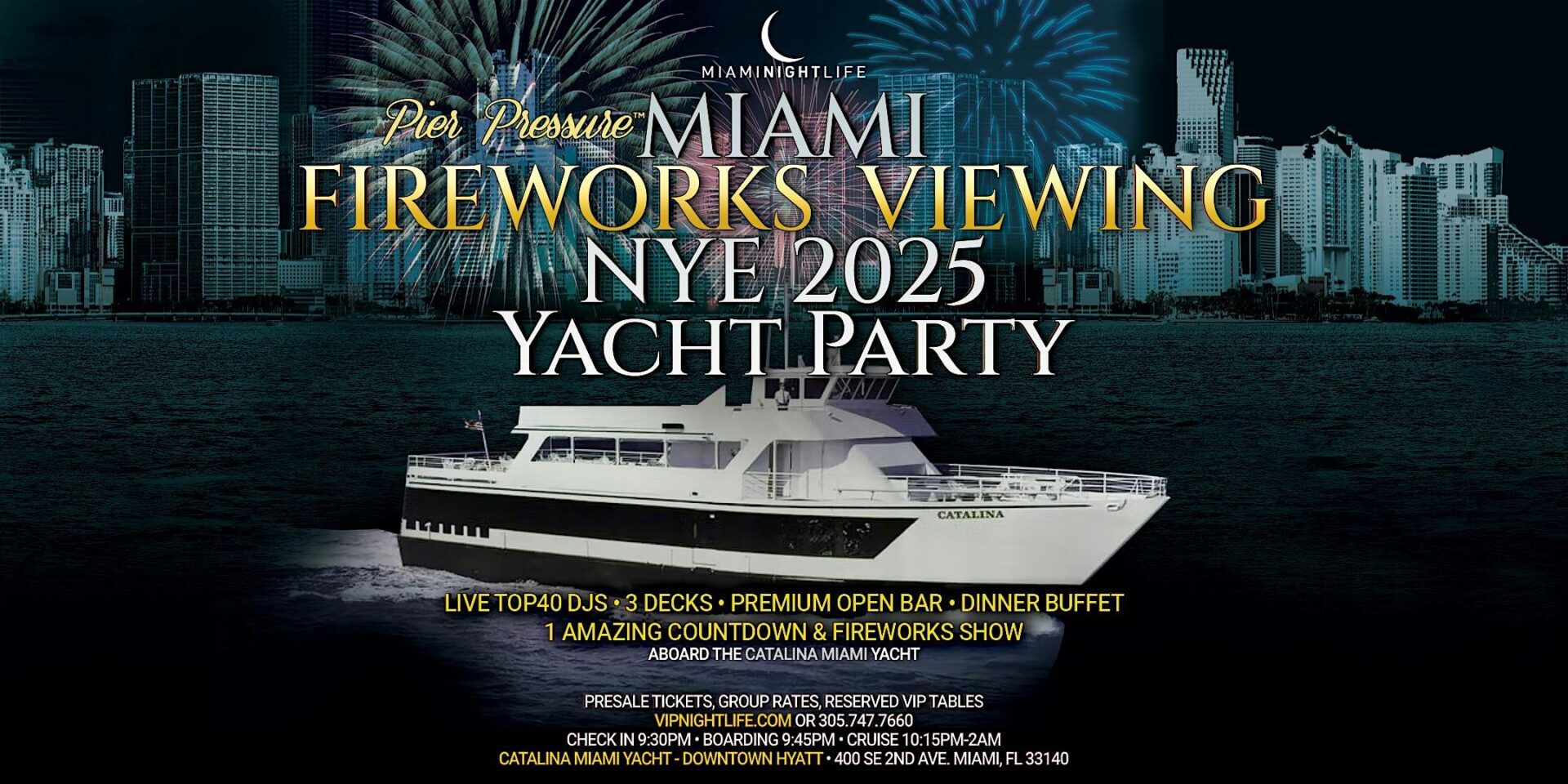 July 4th Miami Fireworks Party Cruise Miami