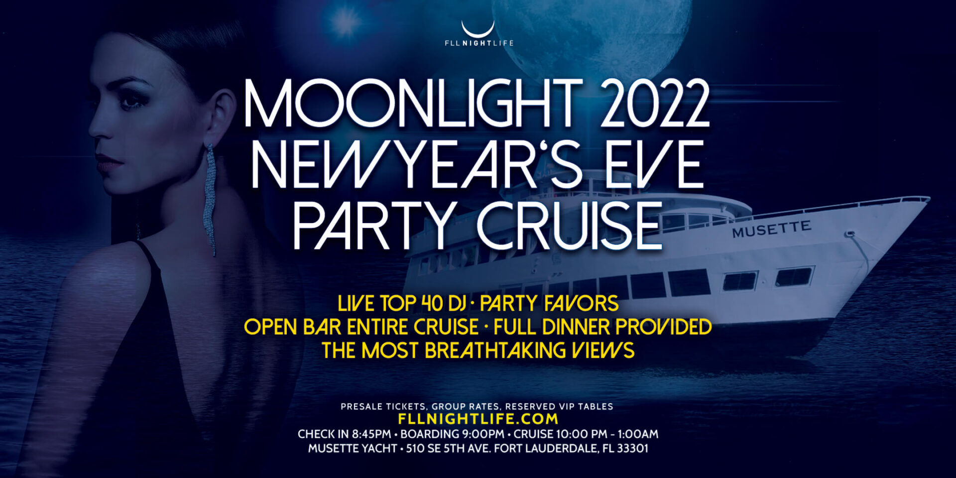 Lauderdale allevents Speakeasy Fort Lauderdale New Year's Eve Party Cruise 2022 - Miami
